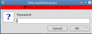 popup authentication vnc