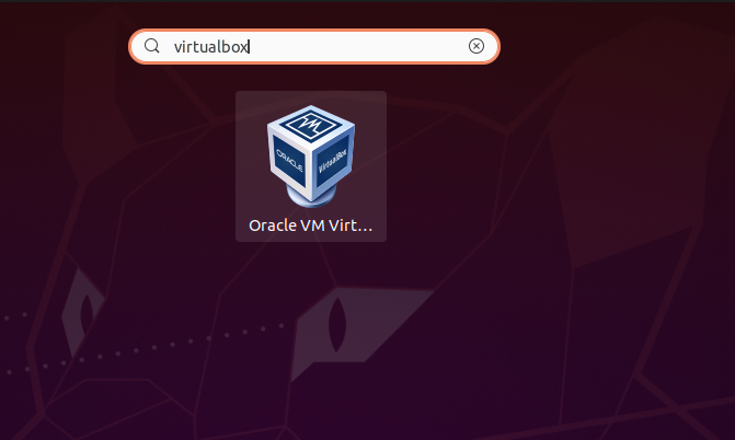 start virtualbox application