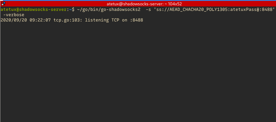 shadowsock server connected