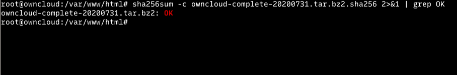 owncloud not tampered with anything
