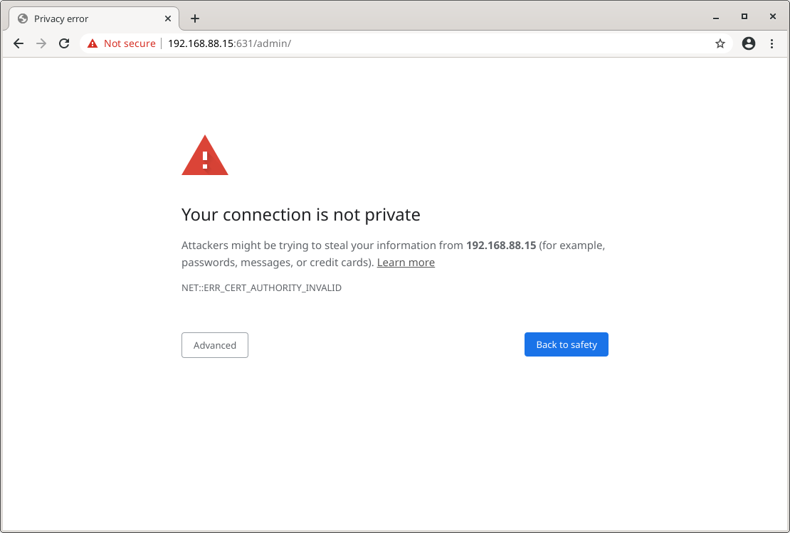 Your connection is not private